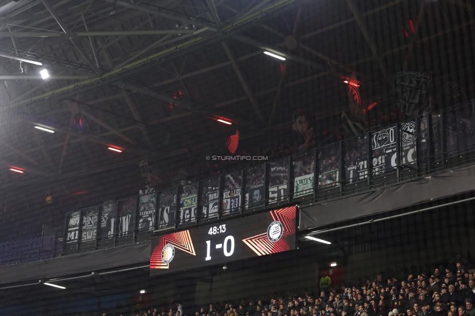Feyenoord - Sturm Graz
UEFA Europa League Gruppenphase 7. Spieltag, Feyenoord Rotterdam - SK Sturm Graz, Stadion Feijenoord Rotterdam, 22.01.2026. Foto zeigt Fans von Sturm
