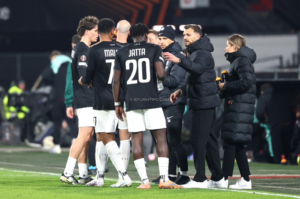 Feyenoord - Sturm Graz
UEFA Europa League Gruppenphase 7. Spieltag, Feyenoord Rotterdam - SK Sturm Graz, Stadion Feijenoord Rotterdam, 22.01.2026. Foto zeigt die Mannschaft von Sturm
