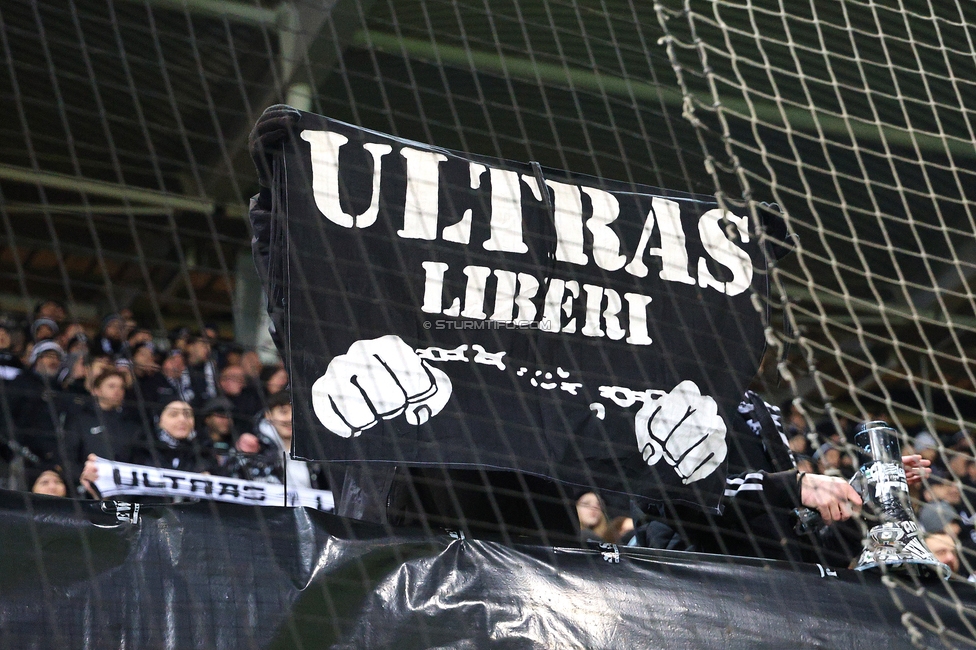 Sturm Graz - Brann Bergen
UEFA Europa League Gruppenphase 8. Spieltag, SK Sturm Graz - SK Brann Bergen, Stadion Liebenau Graz, 29.01.2026. Foto zeigt Fans von Sturm
