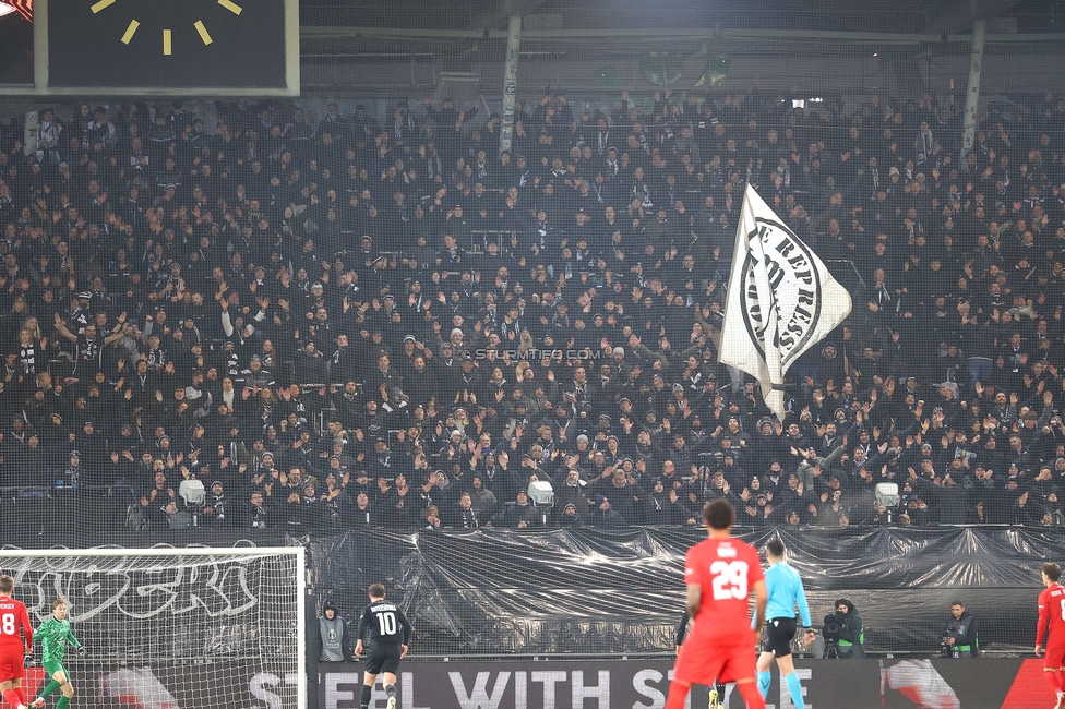 Sturm Graz - Brann Bergen
UEFA Europa League Gruppenphase 8. Spieltag, SK Sturm Graz - SK Brann Bergen, Stadion Liebenau Graz, 29.01.2026. Foto zeigt Fans von Sturm

