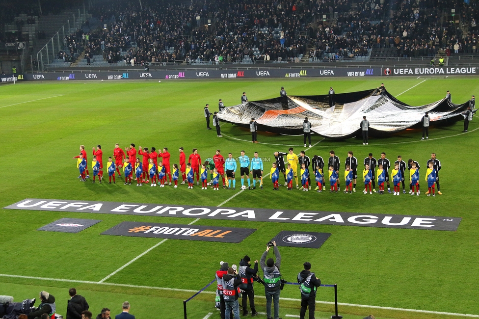 Sturm Graz - Brann Bergen
UEFA Europa League Gruppenphase 8. Spieltag, SK Sturm Graz - SK Brann Bergen, Stadion Liebenau Graz, 29.01.2026. Foto zeigt die Mannschaft von Sturm
