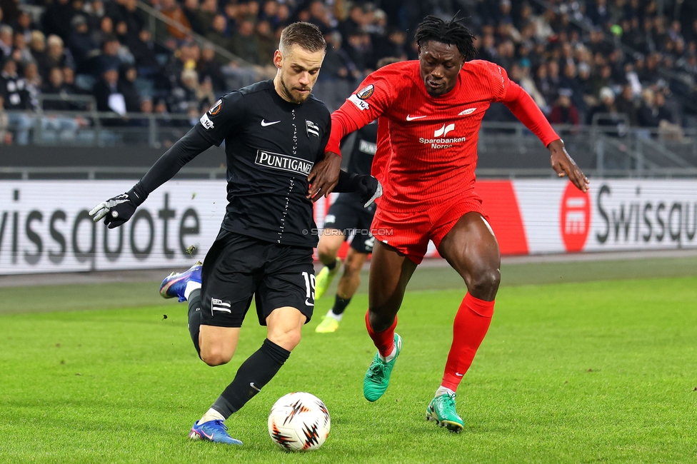 Sturm Graz - Brann Bergen
UEFA Europa League Gruppenphase 8. Spieltag, SK Sturm Graz - SK Brann Bergen, Stadion Liebenau Graz, 29.01.2026. Foto zeigt Tomi Horvat (Sturm)
