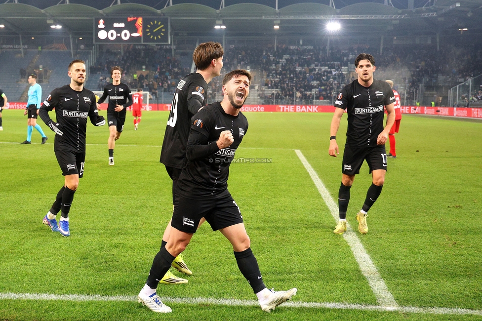 Sturm Graz - Brann Bergen
UEFA Europa League Gruppenphase 8. Spieltag, SK Sturm Graz - SK Brann Bergen, Stadion Liebenau Graz, 29.01.2026. Foto zeigt Otar Kiteishvili (Sturm)
