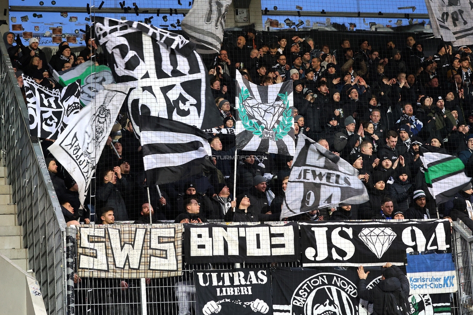 Altach - Sturm Graz
OEFB Cup, Viertelfinale, SC Rheindorf Altach - SK Sturm Graz, Stadion Schnabelholz Altach, 01.02.2026. Foto zeigt Fans von Sturm
Schlüsselwörter: sws bastion jewels