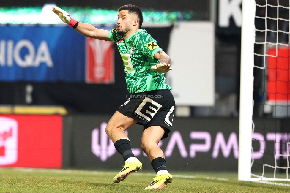 Altach - Sturm Graz
OEFB Cup, Viertelfinale, SC Rheindorf Altach - SK Sturm Graz, Stadion Schnabelholz Altach, 01.02.2026. Foto zeigt Jusuf Gazibegovic (Sturm)
