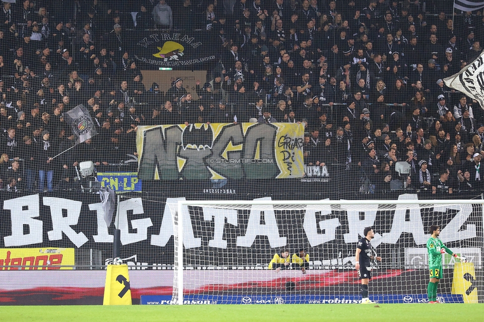 Sturm Graz - Ried
Oesterreichische Fussball Bundesliga, 18. Runde, SK Sturm Graz - SV Ried, Stadion Liebenau Graz, 08.02.2026. Foto zeigt Fans von Sturm mit einem Spruchband
