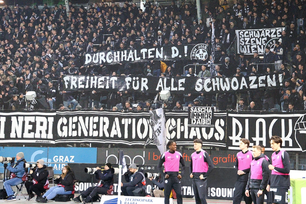 Sturm Graz - Ried
Oesterreichische Fussball Bundesliga, 18. Runde, SK Sturm Graz - SV Ried, Stadion Liebenau Graz, 08.02.2026. Foto zeigt Fans von Sturm mit einem Spruchband
