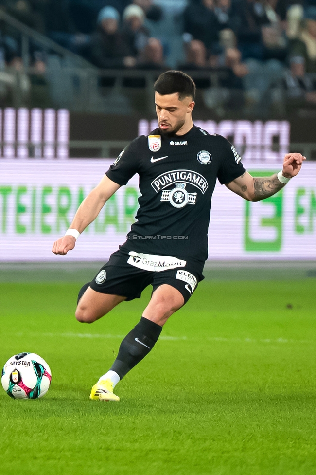 Sturm Graz - Ried
Oesterreichische Fussball Bundesliga, 18. Runde, SK Sturm Graz - SV Ried, Stadion Liebenau Graz, 08.02.2026. Foto zeigt Jusuf Gazibegovic (Sturm)
