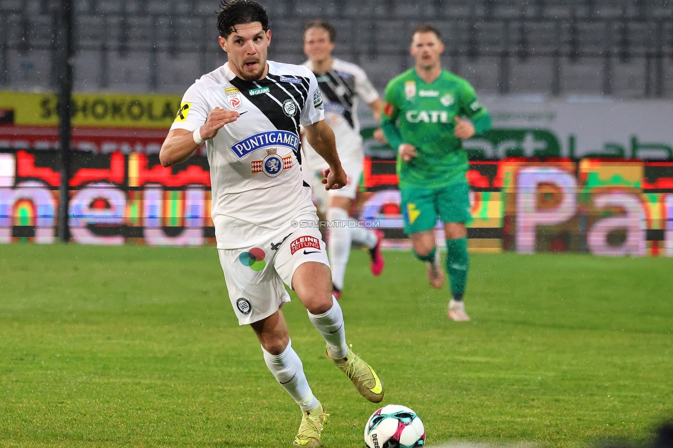 WSG Tirol - Sturm Graz
Oesterreichische Fussball Bundesliga, 19. Runde, WSG Tirol - SK Sturm Graz, Tivoli Stadion Neu, 14.02.2026.

Foto zeigt Emir Karic (Sturm)
