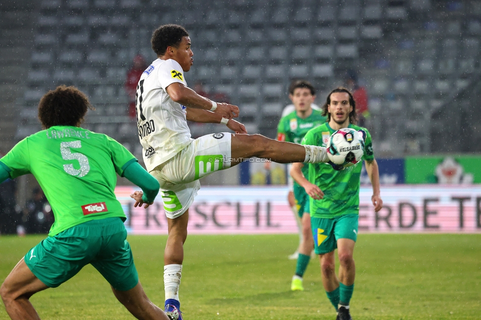 WSG Tirol - Sturm Graz
Oesterreichische Fussball Bundesliga, 19. Runde, WSG Tirol - SK Sturm Graz, Tivoli Stadion Neu, 14.02.2026.

Foto zeigt Axel Kayombo (Sturm)
