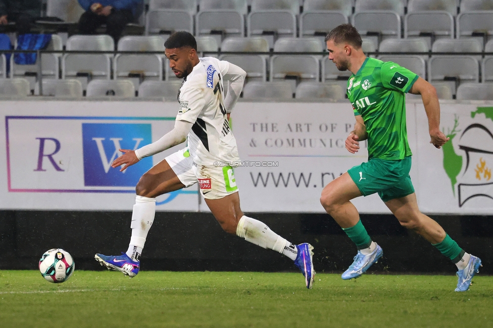 WSG Tirol - Sturm Graz
Oesterreichische Fussball Bundesliga, 19. Runde, WSG Tirol - SK Sturm Graz, Tivoli Stadion Neu, 14.02.2026.

Foto zeigt Maurice Malone (Sturm)
