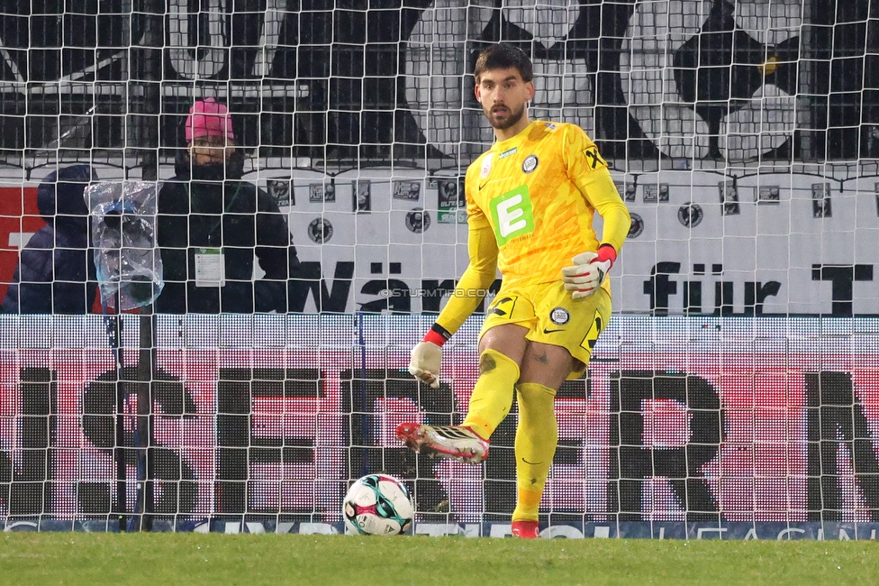 WSG Tirol - Sturm Graz
Oesterreichische Fussball Bundesliga, 19. Runde, WSG Tirol - SK Sturm Graz, Tivoli Stadion Neu, 14.02.2026.

Foto zeigt Matteo Bignetti (Sturm)
