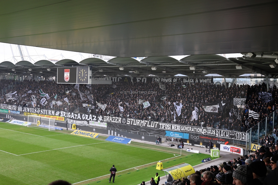 Sturm Graz - BW Linz
Oesterreichische Fussball Bundesliga, 20. Runde, SK Sturm Graz - FC Blau-Weiss Linz, Stadion Liebenau Graz, 22.02.2026. 

Foto zeigt Fans von Sturm
