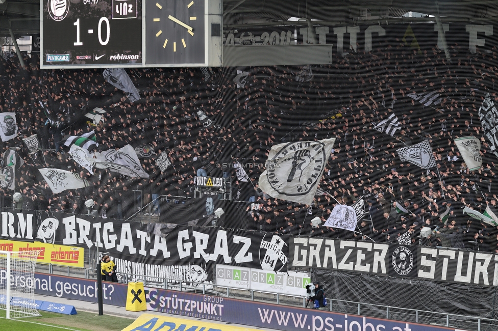 Sturm Graz - BW Linz
Oesterreichische Fussball Bundesliga, 20. Runde, SK Sturm Graz - FC Blau-Weiss Linz, Stadion Liebenau Graz, 22.02.2026. 

Foto zeigt Fans von Sturm

