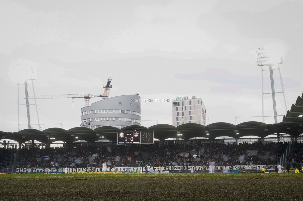 Sturm Graz - BW Linz
Oesterreichische Fussball Bundesliga, 20. Runde, SK Sturm Graz - FC Blau-Weiss Linz, Stadion Liebenau Graz, 22.02.2026. 

Foto zeigt Fans von Sturm
