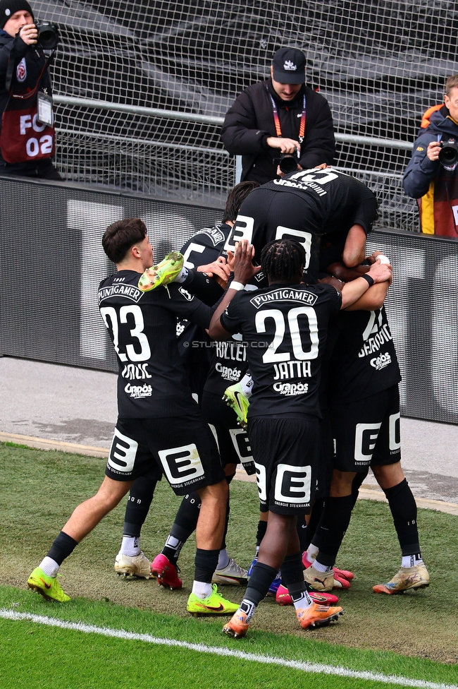 Sturm Graz - BW Linz
Oesterreichische Fussball Bundesliga, 20. Runde, SK Sturm Graz - FC Blau-Weiss Linz, Stadion Liebenau Graz, 22.02.2026. 

Foto zeigt Belmin Beganovic (Sturm)
Schlüsselwörter: elfer tor