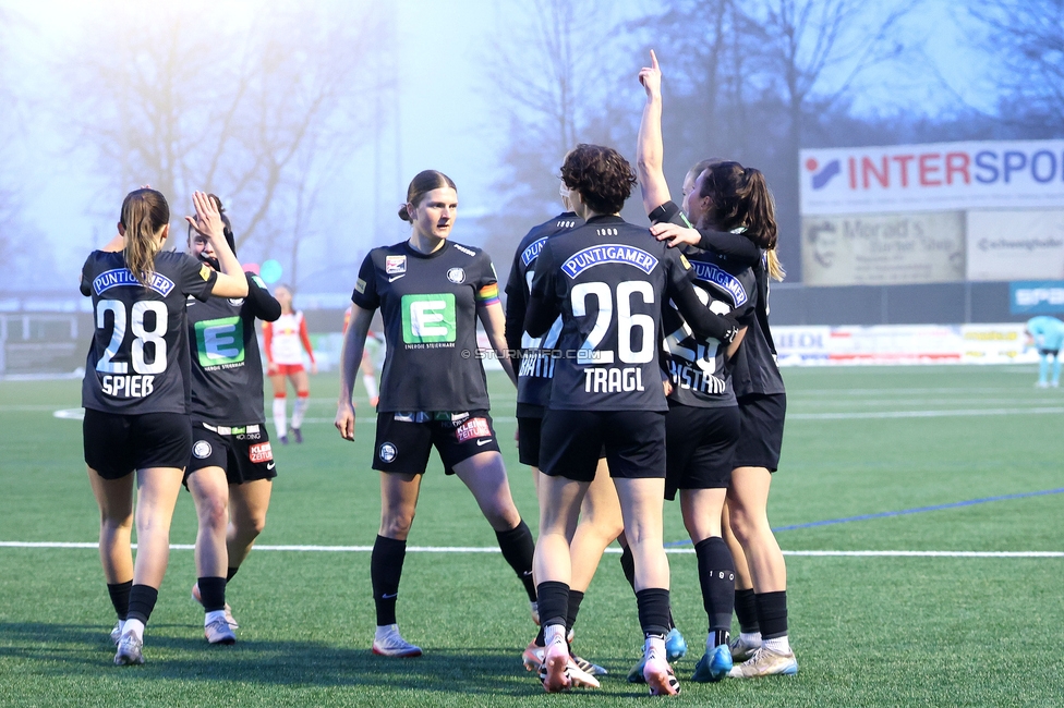 Sturm Damen - RB Salzburg
OEFB Frauen Bundesliga, 15. Runde, SK Sturm Graz Damen - RB Salzburg, Koralmstadion Deutschlandsberg , 21.02.2026. Foto zeigt die Mannschaft der Sturm Damen
