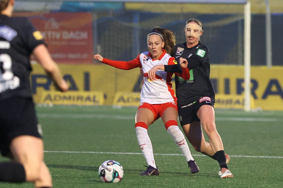 Sturm Damen - RB Salzburg
OEFB Frauen Bundesliga, 15. Runde, SK Sturm Graz Damen - RB Salzburg, Koralmstadion Deutschlandsberg , 21.02.2026. Foto zeigt Elisabeth Brandl (Sturm Damen)
