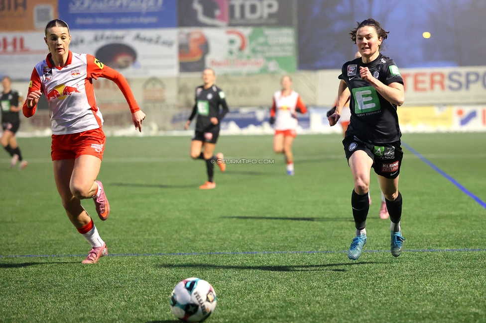 Sturm Damen - RB Salzburg
OEFB Frauen Bundesliga, 15. Runde, SK Sturm Graz Damen - RB Salzburg, Koralmstadion Deutschlandsberg , 21.02.2026. Foto zeigt Zala Kustrin (Sturm Damen)
