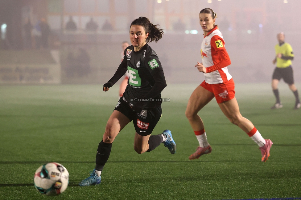 Sturm Damen - RB Salzburg
OEFB Frauen Bundesliga, 15. Runde, SK Sturm Graz Damen - RB Salzburg, Koralmstadion Deutschlandsberg , 21.02.2026. Foto zeigt Zala Kustrin (Sturm Damen)
