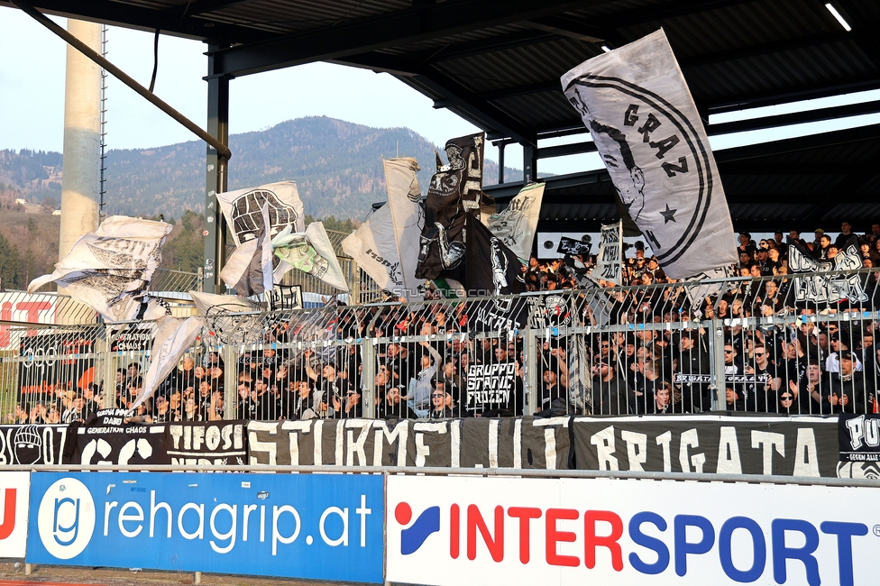 Wolfsberg - Sturm Graz
Oesterreichische Fussball Bundesliga, 21. Runde, Wolfsberger AC - SK Sturm Graz, Lavanttal Arena Wolfsberg, 01.03.2026. 

Foto zeigt Fans von Sturm
