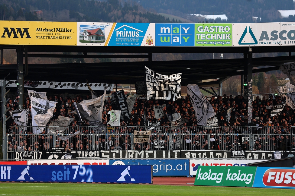 Wolfsberg - Sturm Graz
Oesterreichische Fussball Bundesliga, 21. Runde, Wolfsberger AC - SK Sturm Graz, Lavanttal Arena Wolfsberg, 01.03.2026. 

Foto zeigt Fans von Sturm
