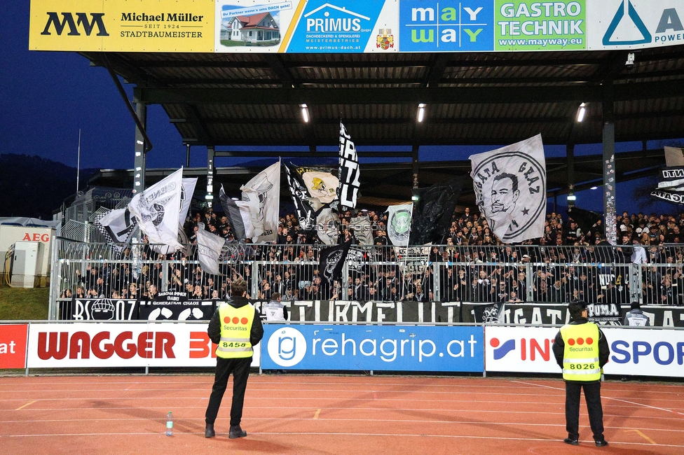 Wolfsberg - Sturm Graz
Oesterreichische Fussball Bundesliga, 21. Runde, Wolfsberger AC - SK Sturm Graz, Lavanttal Arena Wolfsberg, 01.03.2026. Foto zeigt Fans von Sturm

