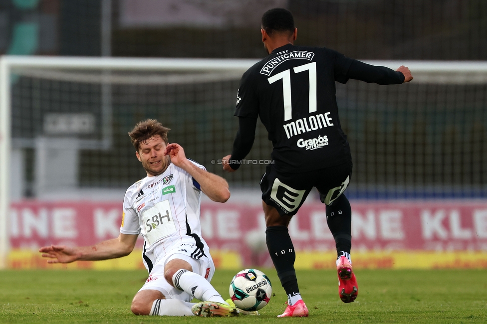 Wolfsberg - Sturm Graz
Oesterreichische Fussball Bundesliga, 21. Runde, Wolfsberger AC - SK Sturm Graz, Lavanttal Arena Wolfsberg, 01.03.2026. 

Foto zeigt Maurice Maximilian Malone (Sturm)
