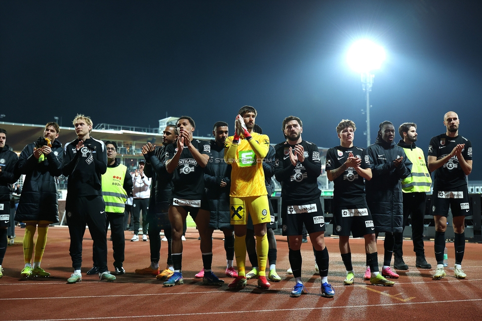 Wolfsberg - Sturm Graz
Oesterreichische Fussball Bundesliga, 21. Runde, Wolfsberger AC - SK Sturm Graz, Lavanttal Arena Wolfsberg, 01.03.2026. Foto zeigt die Mannschaft von Sturm

