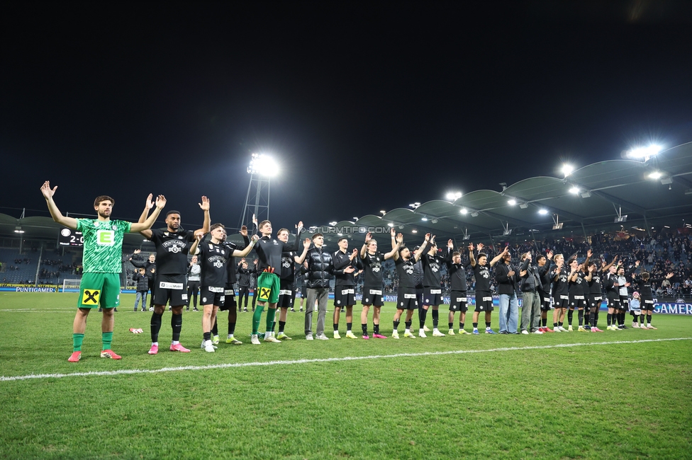 Sturm Graz - Altach
Oesterreichische Fussball Bundesliga, 22. Runde, SK Sturm Graz - SCR Altach, Stadion Liebenau Graz, 08.03.2026. Foto zeigt die Mannschaft von Sturm
