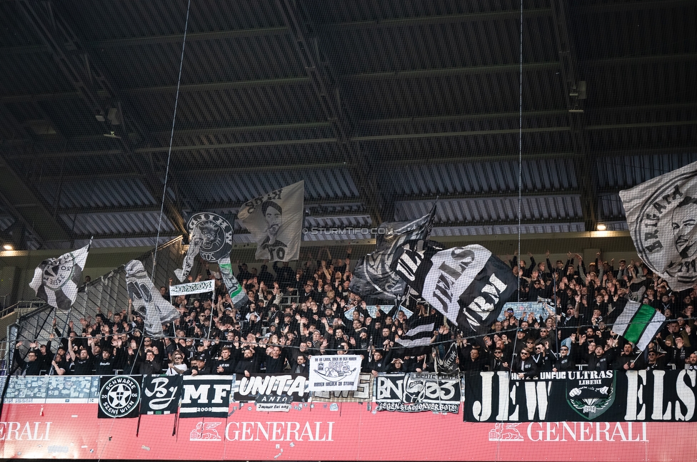 Austria Wien - Sturm Graz
Oesterreichische Fussball Bundesliga, 23. Runde, FK Austria Wien - SK Sturm Graz, Franz Horr Stadion Wien, 15.03.2026.

Foto zeigt Fans von Sturm
Schlüsselwörter: unita bastion jewels murtalfront