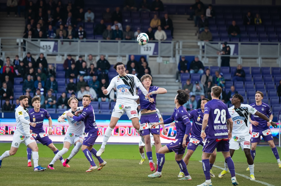 Austria Wien - Sturm Graz
Oesterreichische Fussball Bundesliga, 23. Runde, FK Austria Wien - SK Sturm Graz, Franz Horr Stadion Wien, 15.03.2026.

Foto zeigt Albert Vallci (Sturm)
