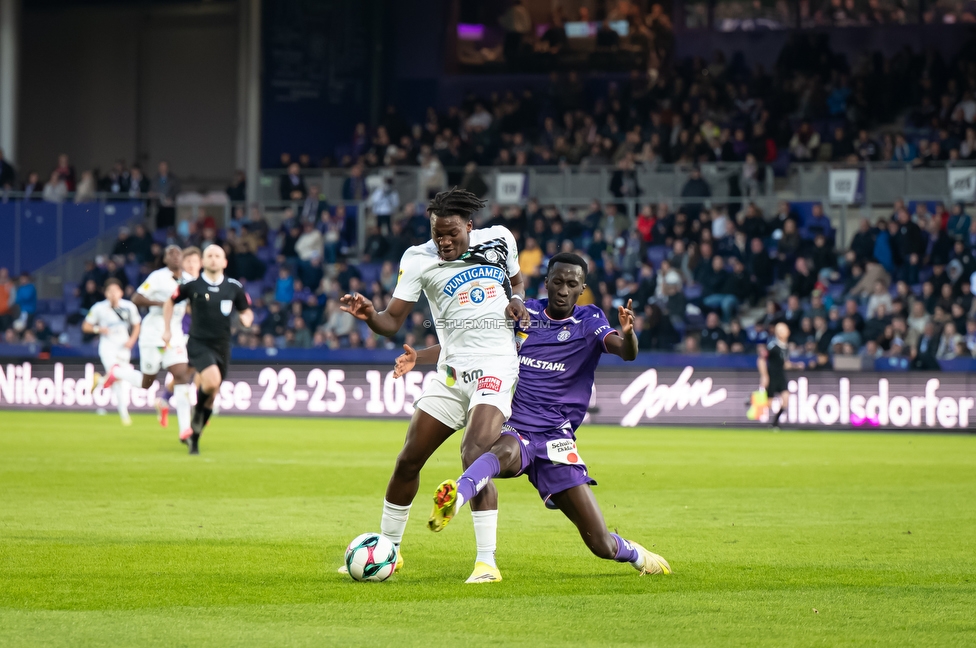Austria Wien - Sturm Graz
Oesterreichische Fussball Bundesliga, 23. Runde, FK Austria Wien - SK Sturm Graz, Franz Horr Stadion Wien, 15.03.2026.

Foto zeigt Seedy Jatta (Sturm)
