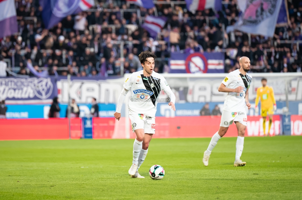 Austria Wien - Sturm Graz
Oesterreichische Fussball Bundesliga, 23. Runde, FK Austria Wien - SK Sturm Graz, Franz Horr Stadion Wien, 15.03.2026.

Foto zeigt Albert Vallci (Sturm)
