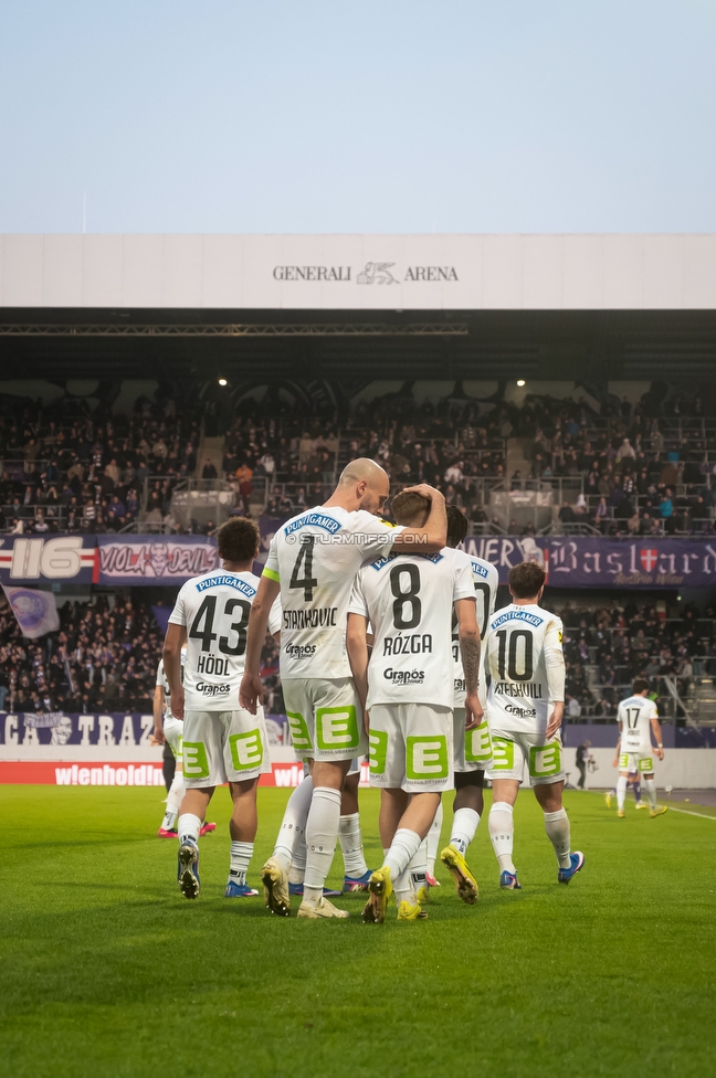 Austria Wien - Sturm Graz
Oesterreichische Fussball Bundesliga, 23. Runde, FK Austria Wien - SK Sturm Graz, Franz Horr Stadion Wien, 15.03.2026.

Foto zeigt Otar Kiteishvili (Sturm)
Schlüsselwörter: torjubel