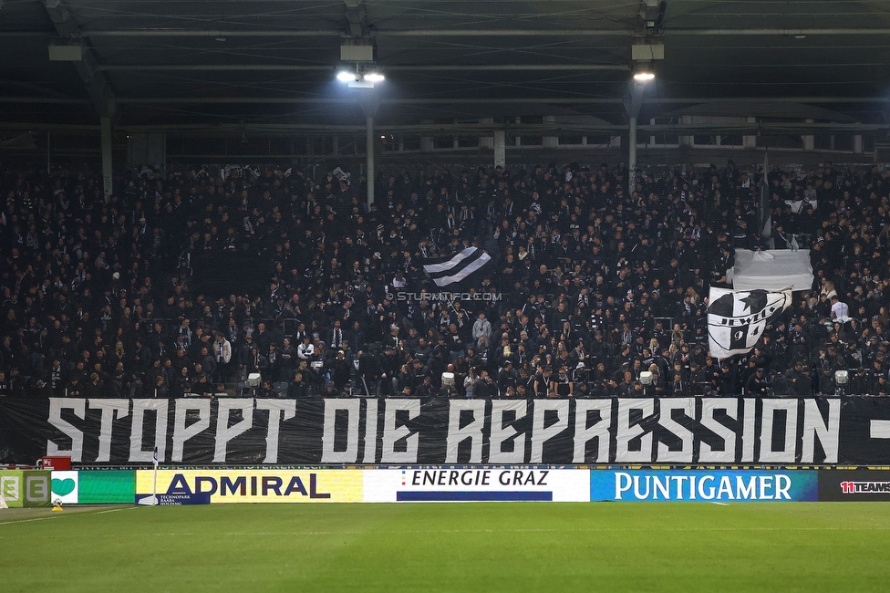 Sturm Graz - RB Salzburg
Oesterreichische Fussball Bundesliga, 24. Runde, SK Sturm Graz - FC RB Salzburg, Stadion Graz-Liebenau, 20.03.2026. Foto zeigt Fans von Sturm mit einer Choreografie
