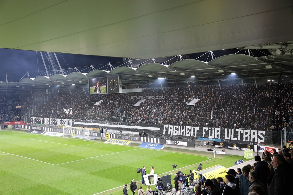 Sturm Graz - RB Salzburg
Oesterreichische Fussball Bundesliga, 24. Runde, SK Sturm Graz - FC RB Salzburg, Stadion Graz-Liebenau, 20.03.2026. 

Foto zeigt Fans von Sturm mit einer Choreografie
Schlüsselwörter: pyrotechnik
