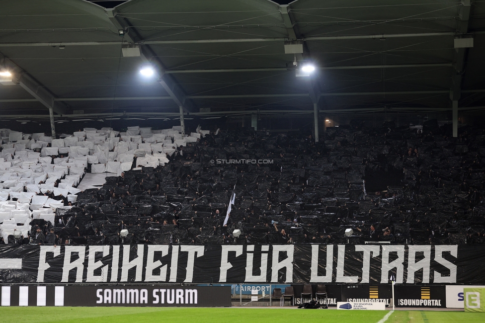 Sturm Graz - RB Salzburg
Oesterreichische Fussball Bundesliga, 24. Runde, SK Sturm Graz - FC RB Salzburg, Stadion Graz-Liebenau, 20.03.2026. Foto zeigt Fans von Sturm mit einer Choreografie
Schlüsselwörter: pyrotechnik
