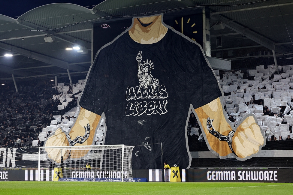 Sturm Graz - RB Salzburg
Oesterreichische Fussball Bundesliga, 24. Runde, SK Sturm Graz - FC RB Salzburg, Stadion Graz-Liebenau, 20.03.2026. Foto zeigt Fans von Sturm mit einer Choreografie
Schlüsselwörter: pyrotechnik