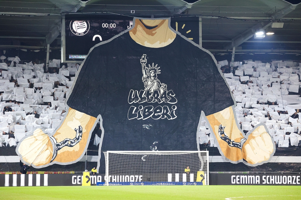 Sturm Graz - RB Salzburg
Oesterreichische Fussball Bundesliga, 24. Runde, SK Sturm Graz - FC RB Salzburg, Stadion Graz-Liebenau, 20.03.2026. Foto zeigt Fans von Sturm mit einer Choreografie
