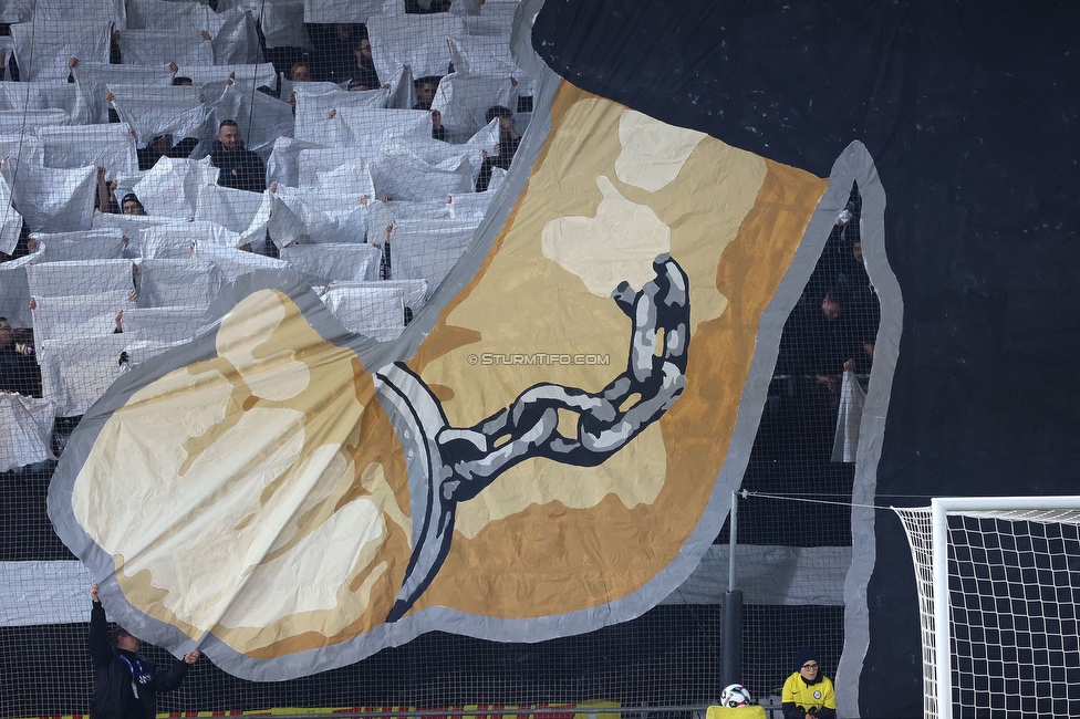 Sturm Graz - RB Salzburg
Oesterreichische Fussball Bundesliga, 24. Runde, SK Sturm Graz - FC RB Salzburg, Stadion Graz-Liebenau, 20.03.2026. Foto zeigt Fans von Sturm mit einer Choreografie
