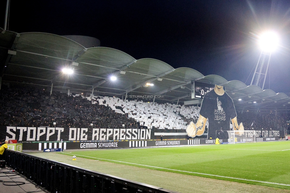 Sturm Graz - RB Salzburg
Oesterreichische Fussball Bundesliga, 24. Runde, SK Sturm Graz - FC RB Salzburg, Stadion Graz-Liebenau, 20.03.2026. Foto zeigt Fans von Sturm mit einer Choreografie
Schlüsselwörter: pyrotechnik