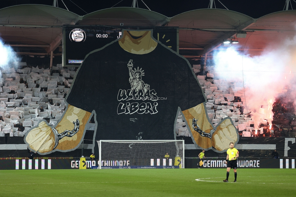 Sturm Graz - RB Salzburg
Oesterreichische Fussball Bundesliga, 24. Runde, SK Sturm Graz - FC RB Salzburg, Stadion Graz-Liebenau, 20.03.2026. Foto zeigt Fans von Sturm mit einer Choreografie
