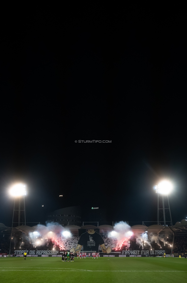 Sturm Graz - RB Salzburg
Oesterreichische Fussball Bundesliga, 24. Runde, SK Sturm Graz - FC RB Salzburg, Stadion Graz-Liebenau, 20.03.2026. Foto zeigt Fans von Sturm mit einer Choreografie
Schlüsselwörter: pyrotechnik