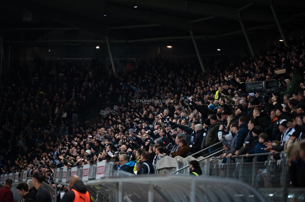 Sturm Graz - RB Salzburg
Oesterreichische Fussball Bundesliga, 24. Runde, SK Sturm Graz - FC RB Salzburg, Stadion Graz-Liebenau, 20.03.2026. Foto zeigt Fans von Sturm
