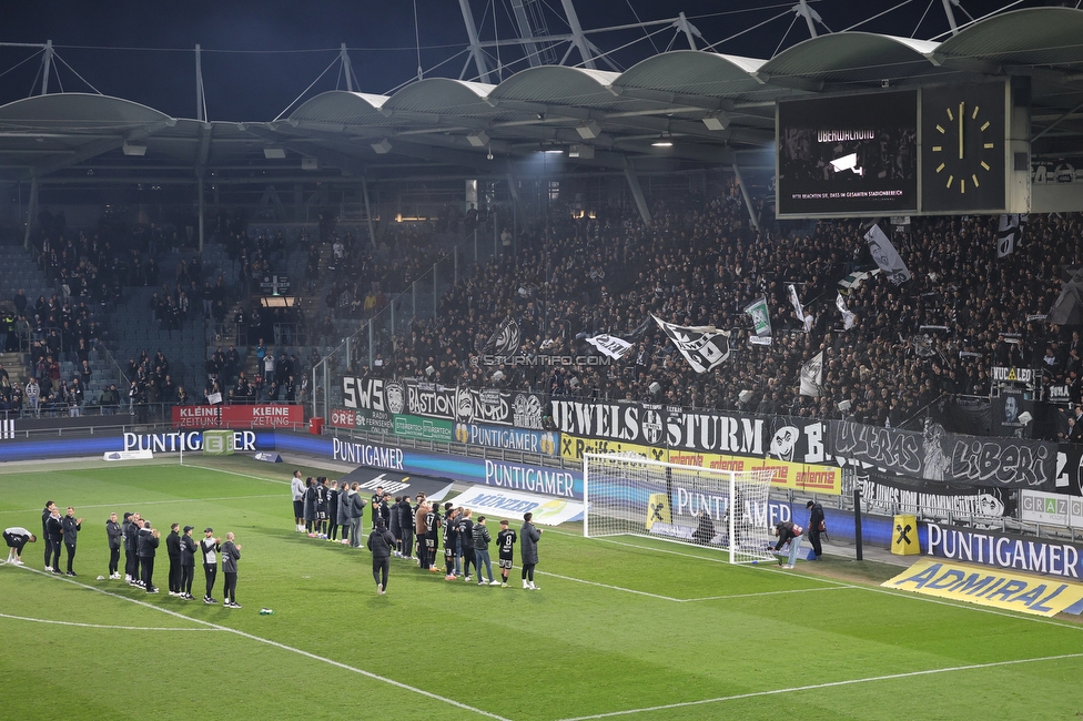 Sturm Graz - RB Salzburg
Oesterreichische Fussball Bundesliga, 24. Runde, SK Sturm Graz - FC RB Salzburg, Stadion Graz-Liebenau, 20.03.2026. Foto zeigt Fans von Sturm und die Mannschaft von Sturm
