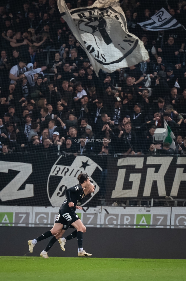 Sturm Graz - RB Salzburg
Oesterreichische Fussball Bundesliga, 24. Runde, SK Sturm Graz - FC RB Salzburg, Stadion Graz-Liebenau, 20.03.2026. 

Foto zeigt Jon Gorenc-Stankovic (Sturm)
Schlüsselwörter: torjubel