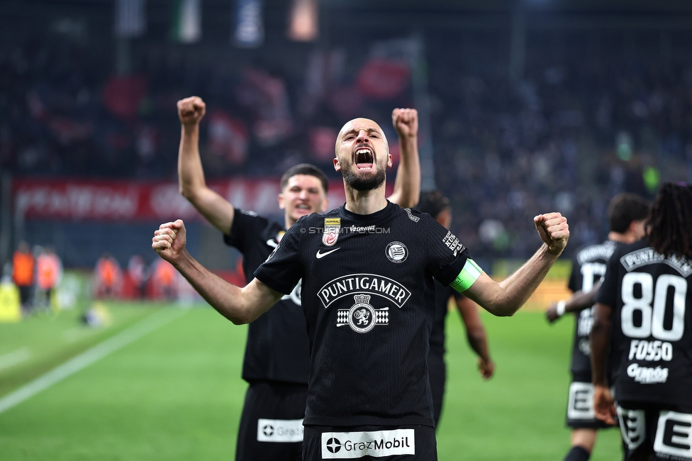 Sturm Graz - RB Salzburg
Oesterreichische Fussball Bundesliga, 24. Runde, SK Sturm Graz - FC RB Salzburg, Stadion Graz-Liebenau, 20.03.2026. 

Foto zeigt Jon Gorenc-Stankovic (Sturm)
Schlüsselwörter: torjubel