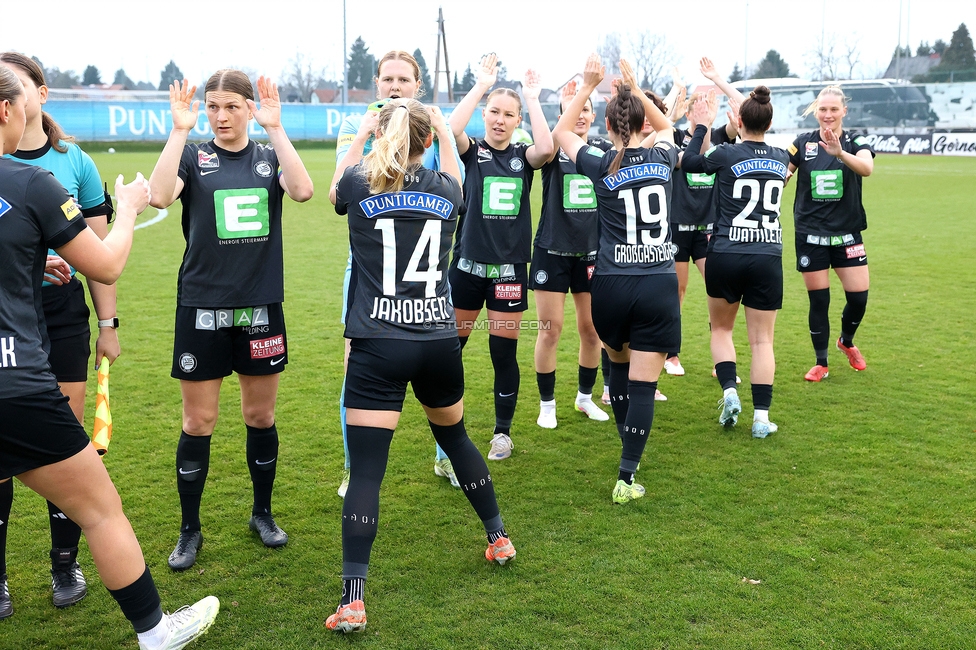 Sturm Damen - BW Linz
OEFB Frauen Bundesliga, 17. Runde, SK Sturm Graz Damen - BW Linz, Trainingszentrum Messendorf, 21.03.2026. Foto zeigt die Mannschaft der Sturm Damen
