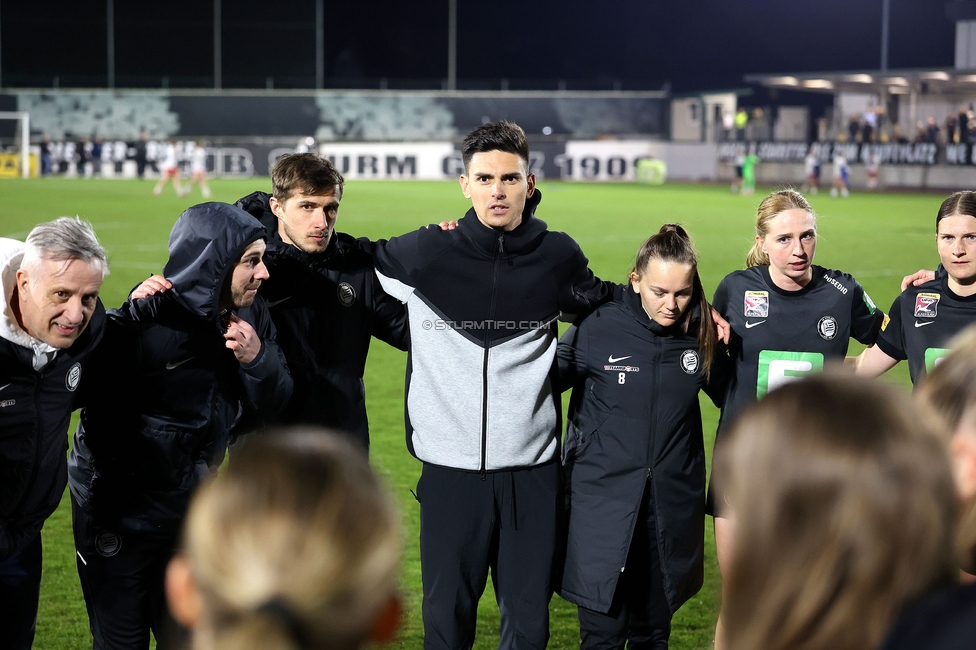 Sturm Damen - BW Linz
OEFB Frauen Bundesliga, 17. Runde, SK Sturm Graz Damen - BW Linz, Trainingszentrum Messendorf, 21.03.2026. Foto zeigt die Mannschaft der Sturm Damen
